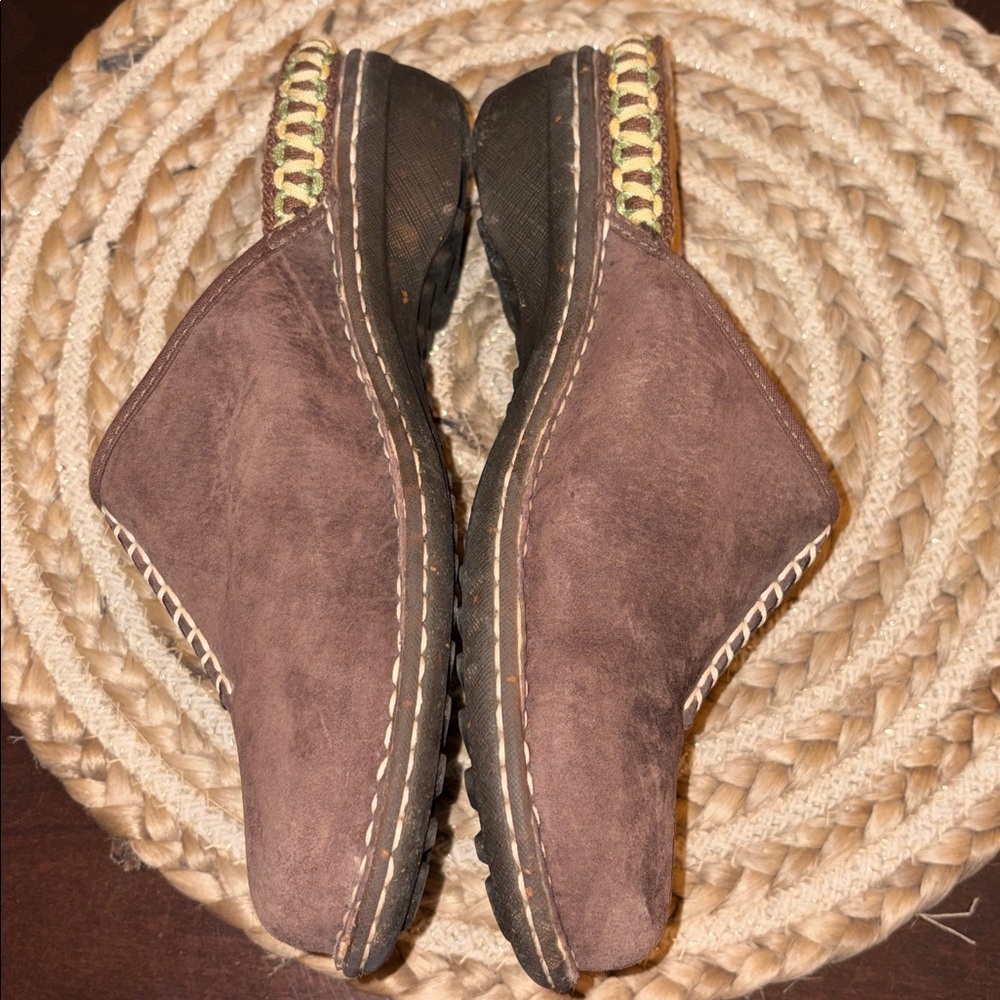 Ugg Australia Brown Leather And Sheepskin Clogs Size 8 EUC - Picture 3 of 12